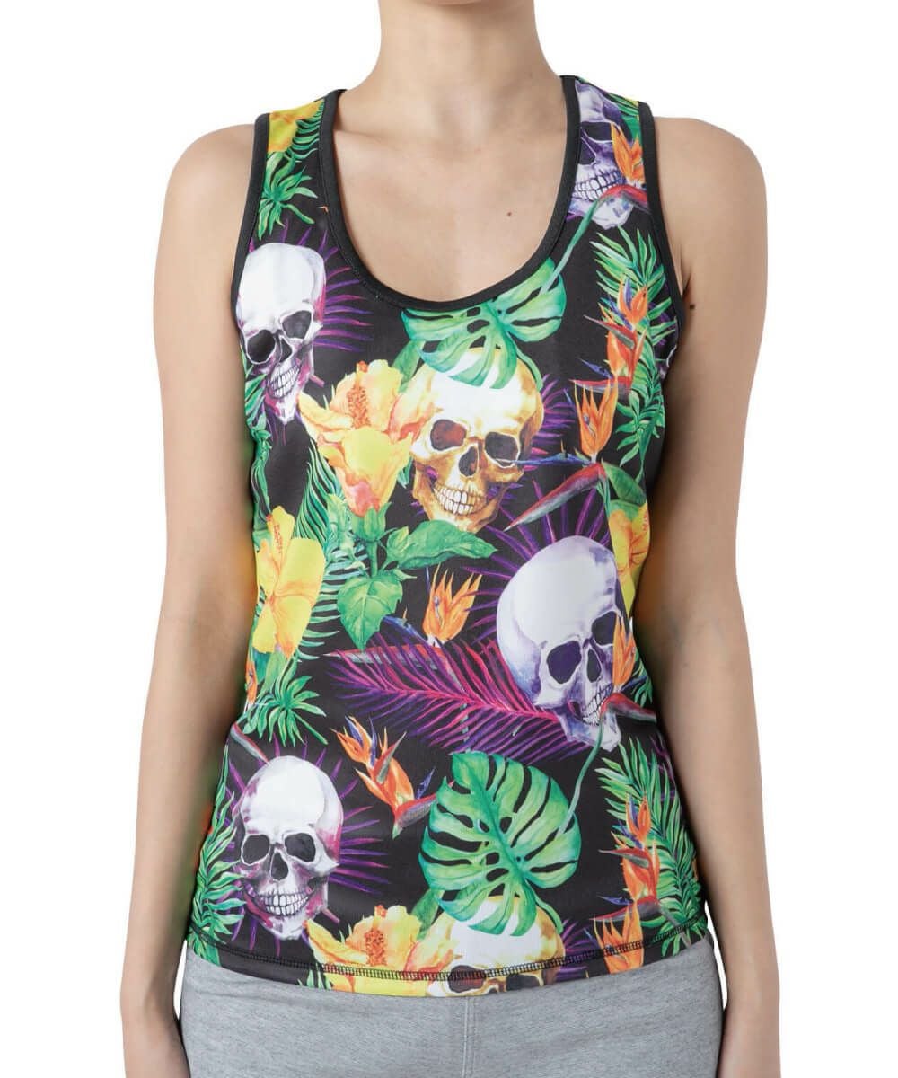 ヒステリックグラマースカルドクロタンクトップ HYSTERIC GLAMOUR SKULL WOMAN タンクトップ