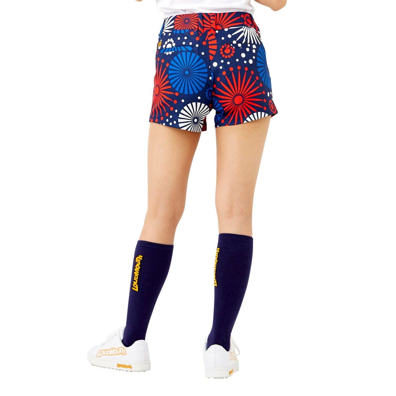 【新品】 Loudmouth メンズウェア　花火柄 レディース ショートパンツ ファイアーウォークス 花火柄 | LOUDMOUTH