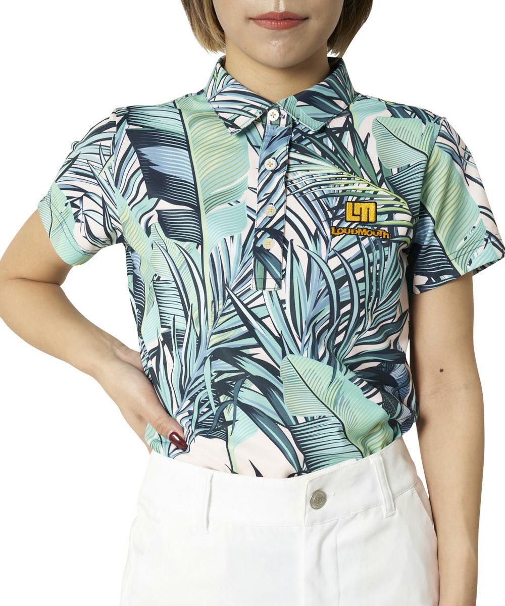 LOUDMOUTH レディース ハイブリッドシャツ（L、001） レディース ハイブリッドシャツ French Harbor/フレンチハーバー