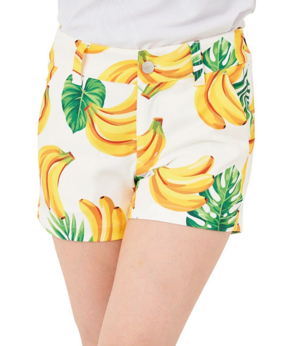 レディース 柄ショートパンツ バナナホワイト | LOUDMOUTH JAPAN