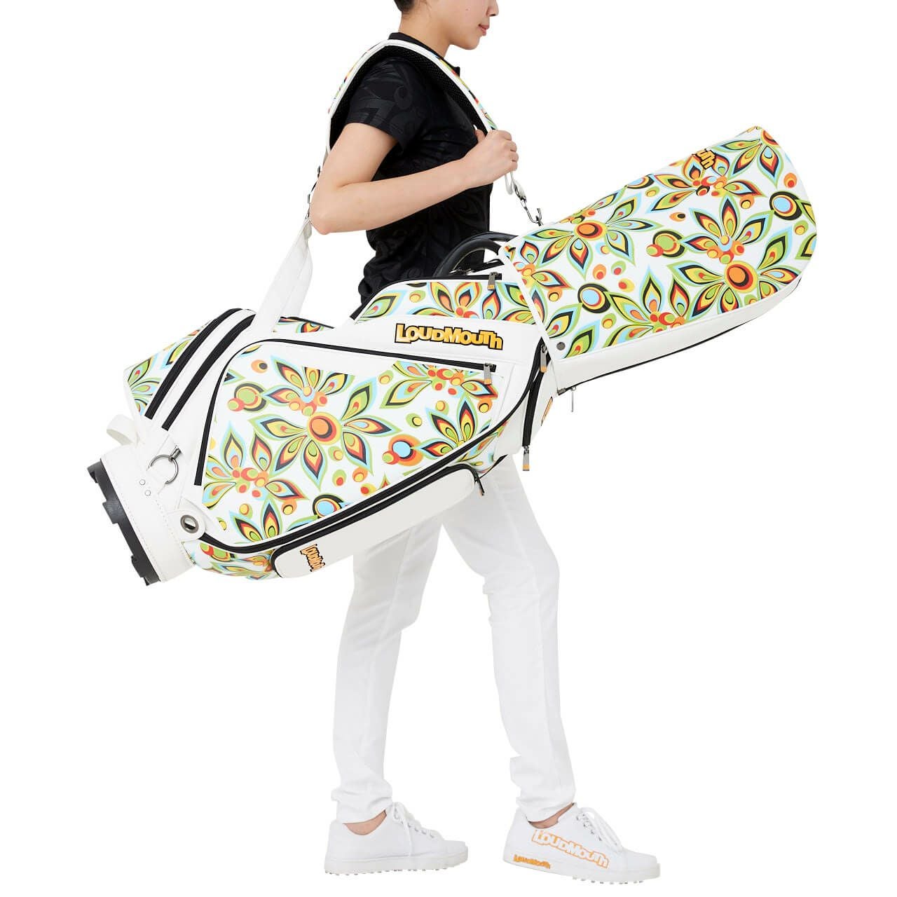 9.5インチ キャディバッグ シャガデリックホワイト | LOUDMOUTH JAPAN