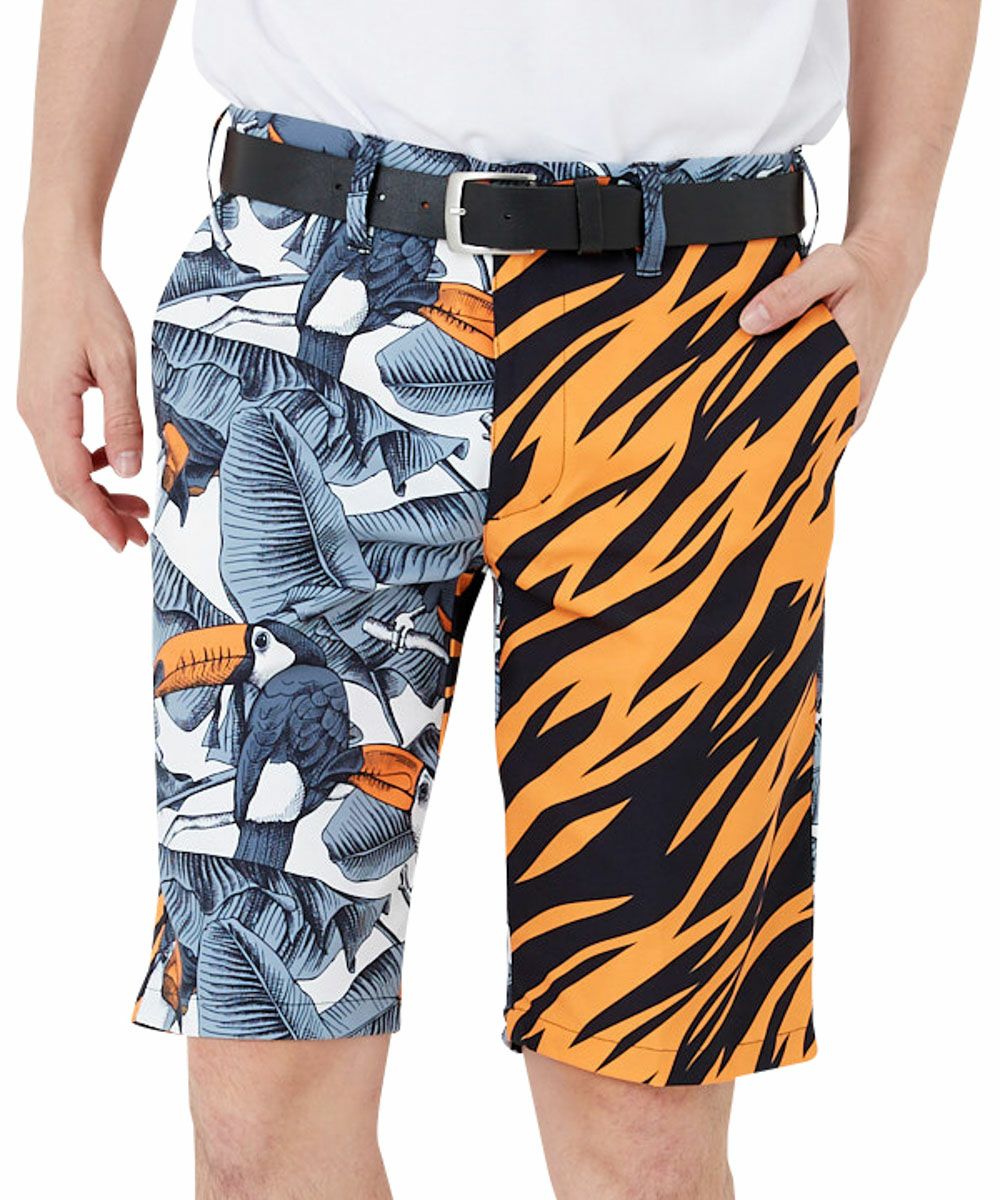 メンズ クレイジーパターン柄ショートパンツ トゥカンズグレー
