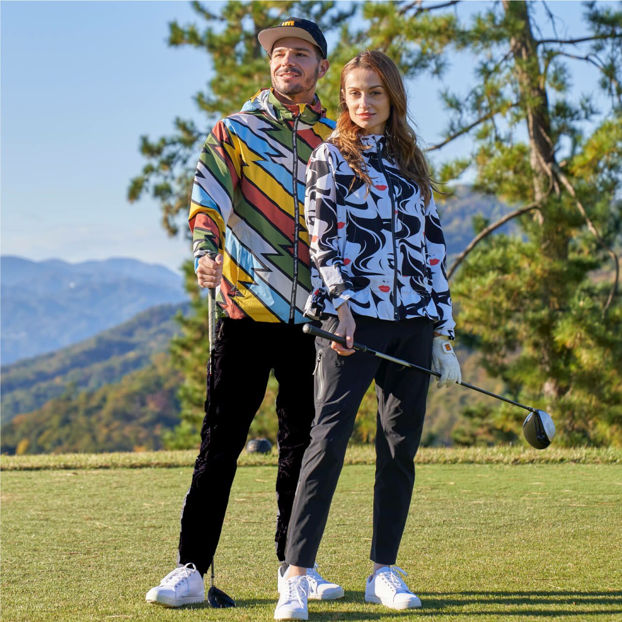 新品LLサイズ　高機能ラウドマウスゴルフメンズダントツ撥水レインウェア　ブルー LOUDMOUTH