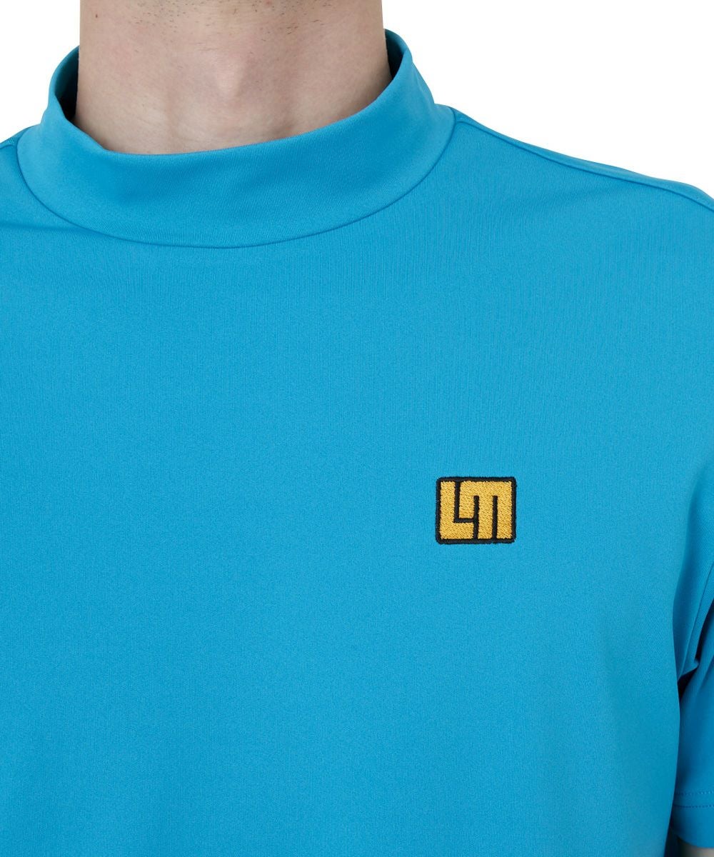 メンズ モックネック ハイネック半袖シャツ ターコイズ | LOUDMOUTH JAPAN