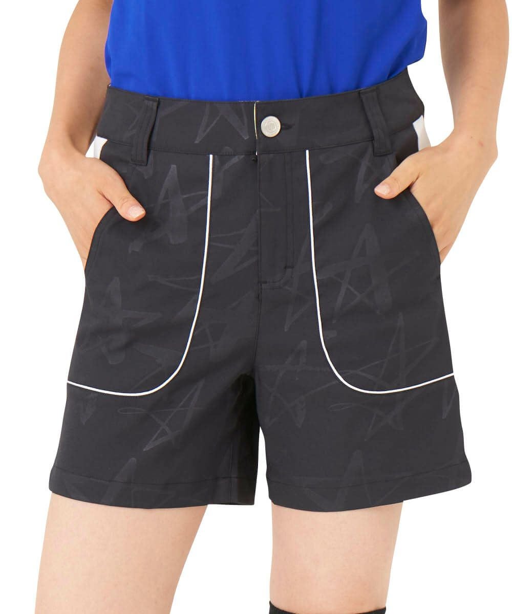 レディース 脇切替ショートパンツ エンボス ブラック | LOUDMOUTH JAPAN