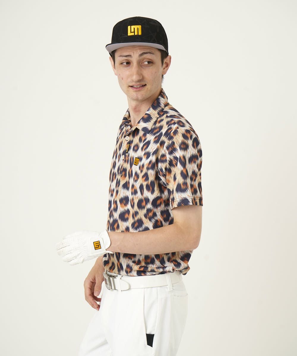 メンズ 半袖ポロシャツ ファジーレオパード 吸汗速乾 UV | LOUDMOUTH JAPAN