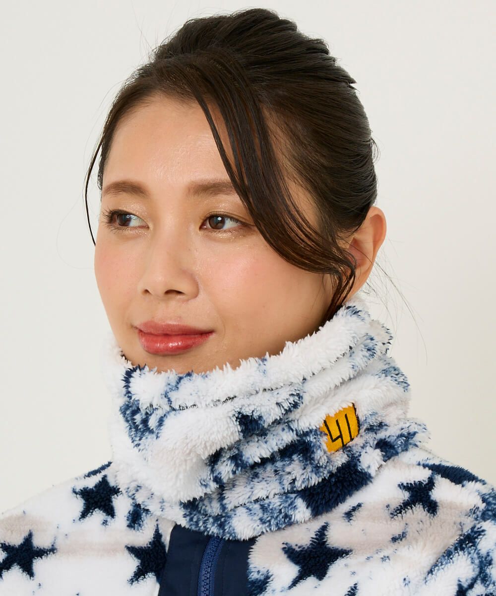 ユニセックス ボアフリースネックウォーマー ホワイト | LOUDMOUTH JAPAN