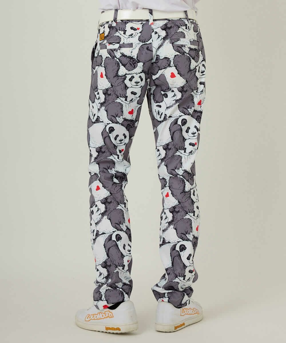 Loudmouth パンツ ホワイト/ブラックとフィドラベージュパンツ2XL メンズ ロングパンツ ツイル素材 レスティングパンダズ UV/ストレッチ