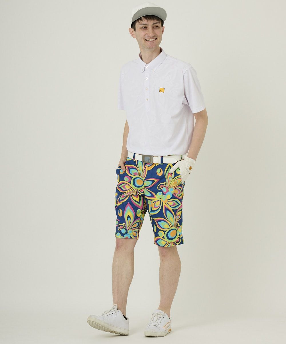 メンズ ショートパンツ ツイル素材 シャガデリックブルー UV