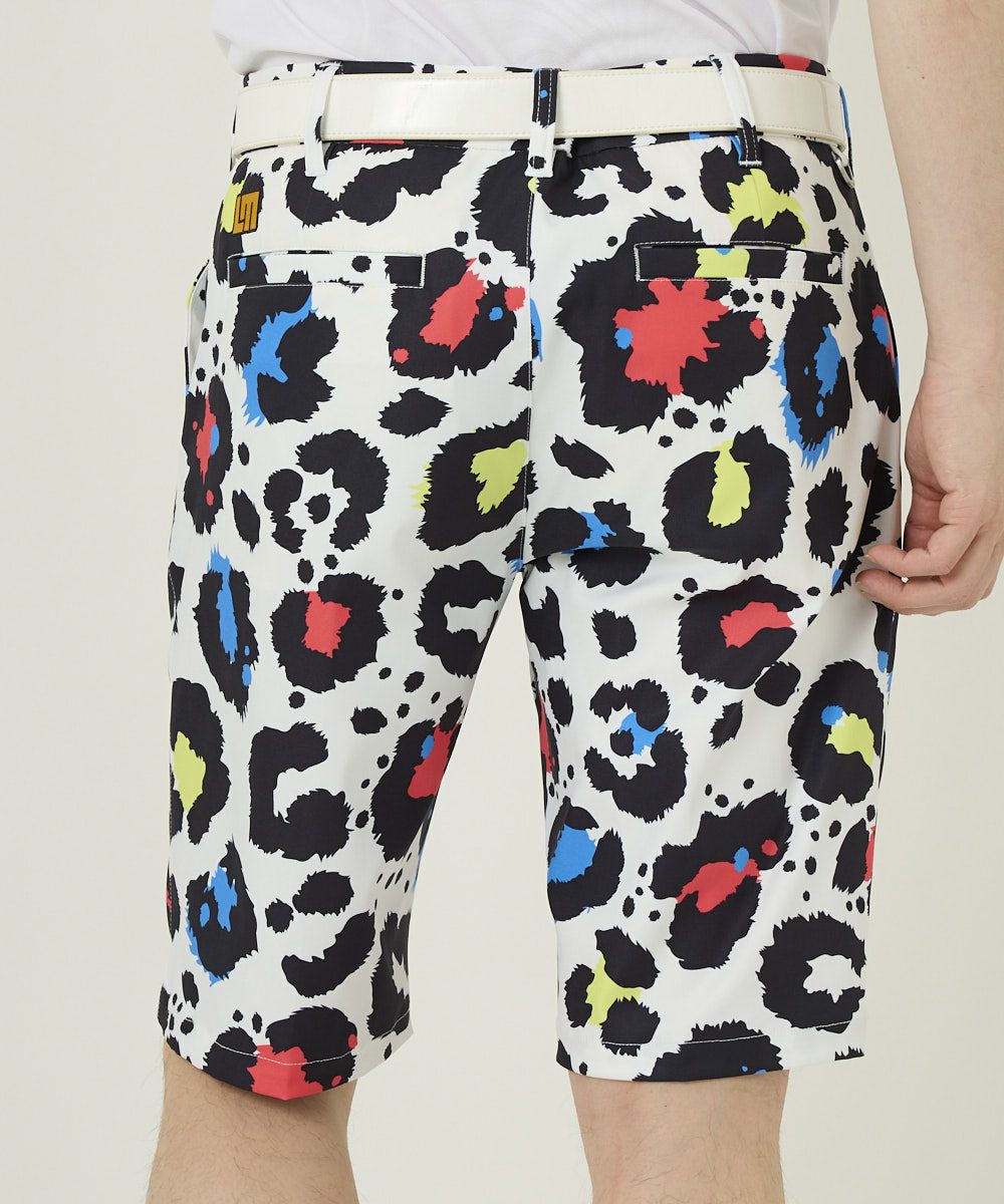 新品✨️　LOUDMOUTH Neon Leopard ネオン レオパード メンズ ショートパンツ ツイル素材 ネオンレオパード UV/ストレッチ
