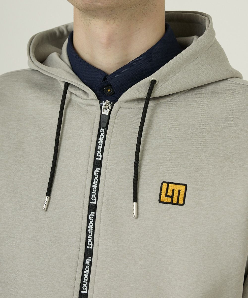 メンズ パーカー 軽量ダンボールニット ミックスグレー UV | LOUDMOUTH