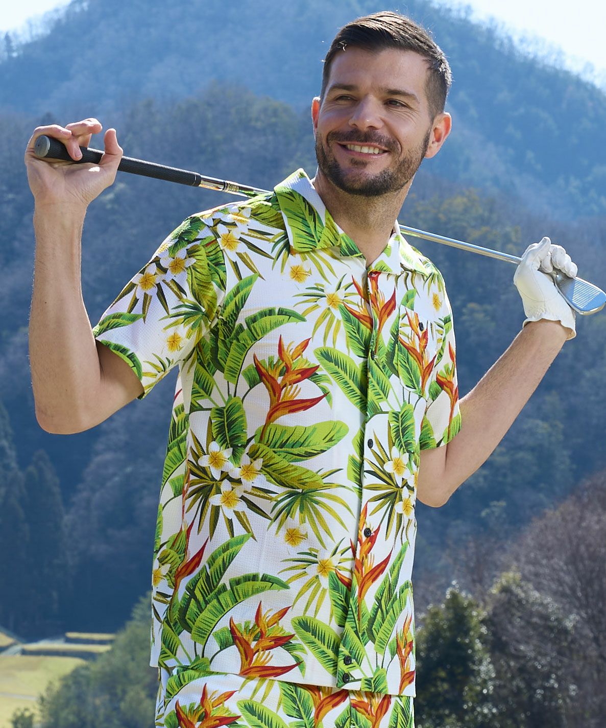 メンズ 半袖ポロシャツ スカルズ&ロージズ 吸汗速乾 UV | LOUDMOUTH JAPAN