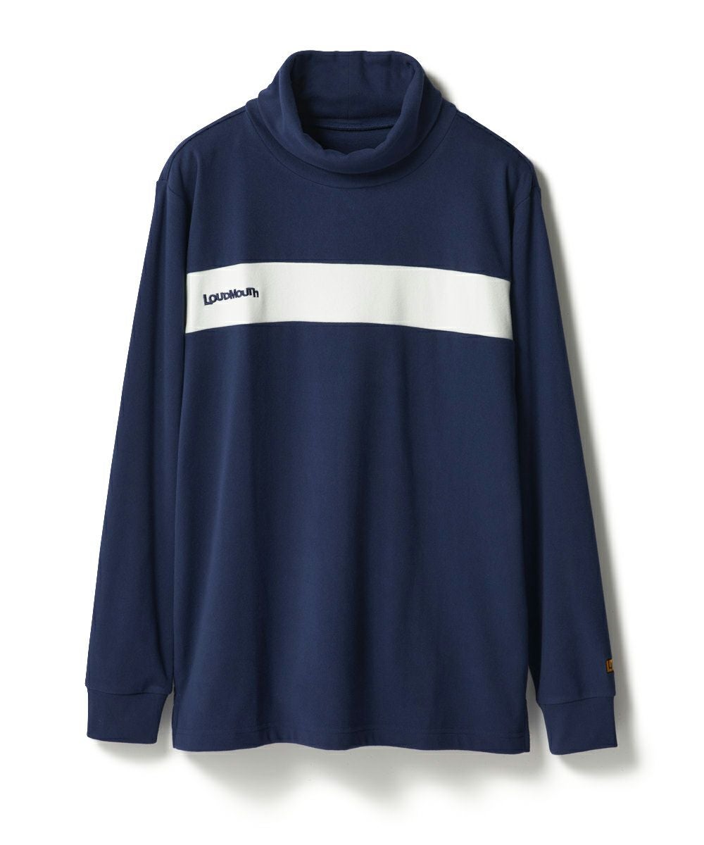 ラウンドマウス☆トータルネックシャツ メンズ 両面起毛スムースタートルネックシャツ ネイビー | LOUDMOUTH JAPAN
