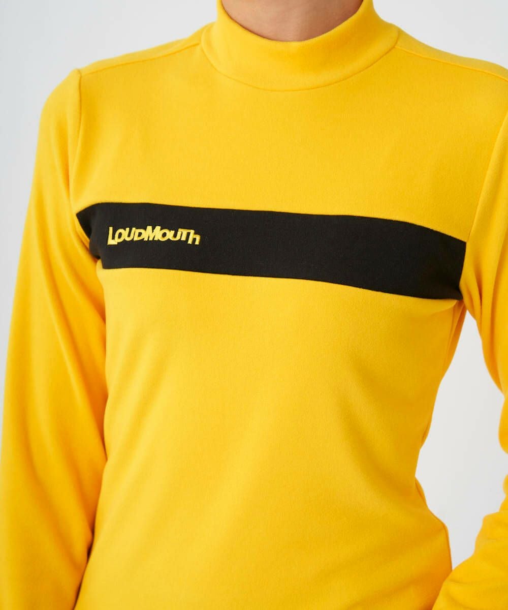 レディース 両面起毛モックネック 長袖シャツ イエロー | LOUDMOUTH JAPAN