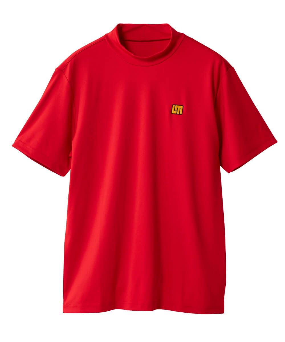 メンズ モックネック ハイネック半袖シャツ レッド | LOUDMOUTH JAPAN