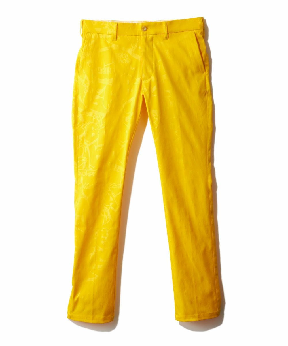 メンズ ストレッチツイル エンボスロングパンツ イエロー | LOUDMOUTH