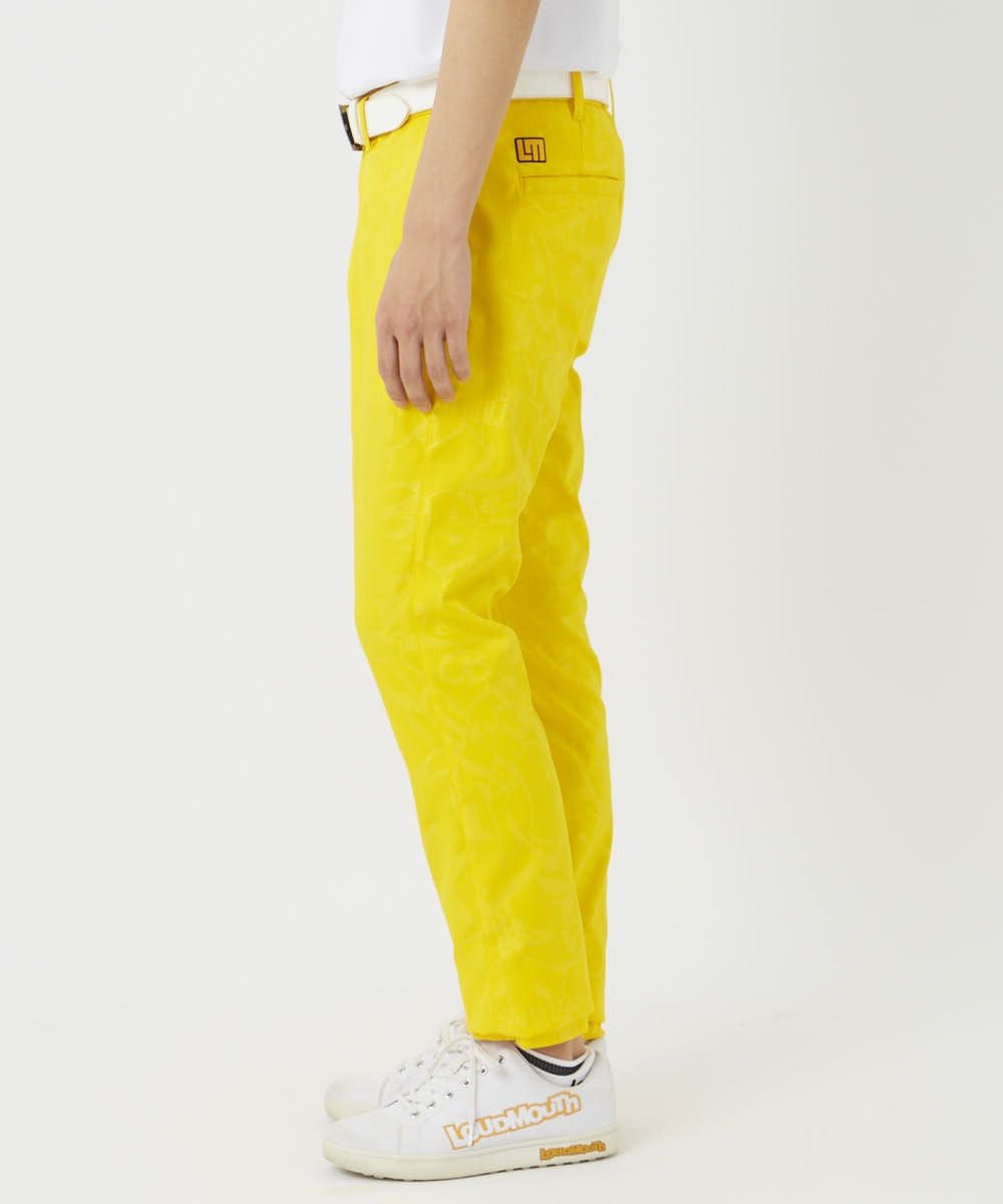 メンズ ストレッチツイル エンボスロングパンツ イエロー | LOUDMOUTH