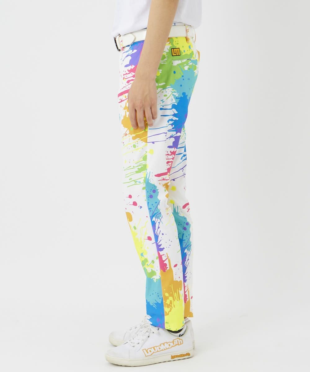 メンズ ストレッチツイル 柄ロングパンツ Drop Cloth Neon/ドロップ
