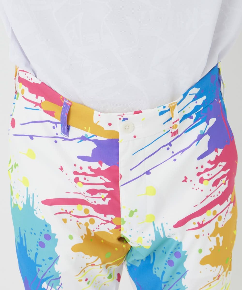 メンズ ストレッチツイル 柄ロングパンツ Drop Cloth Neon/ドロップ