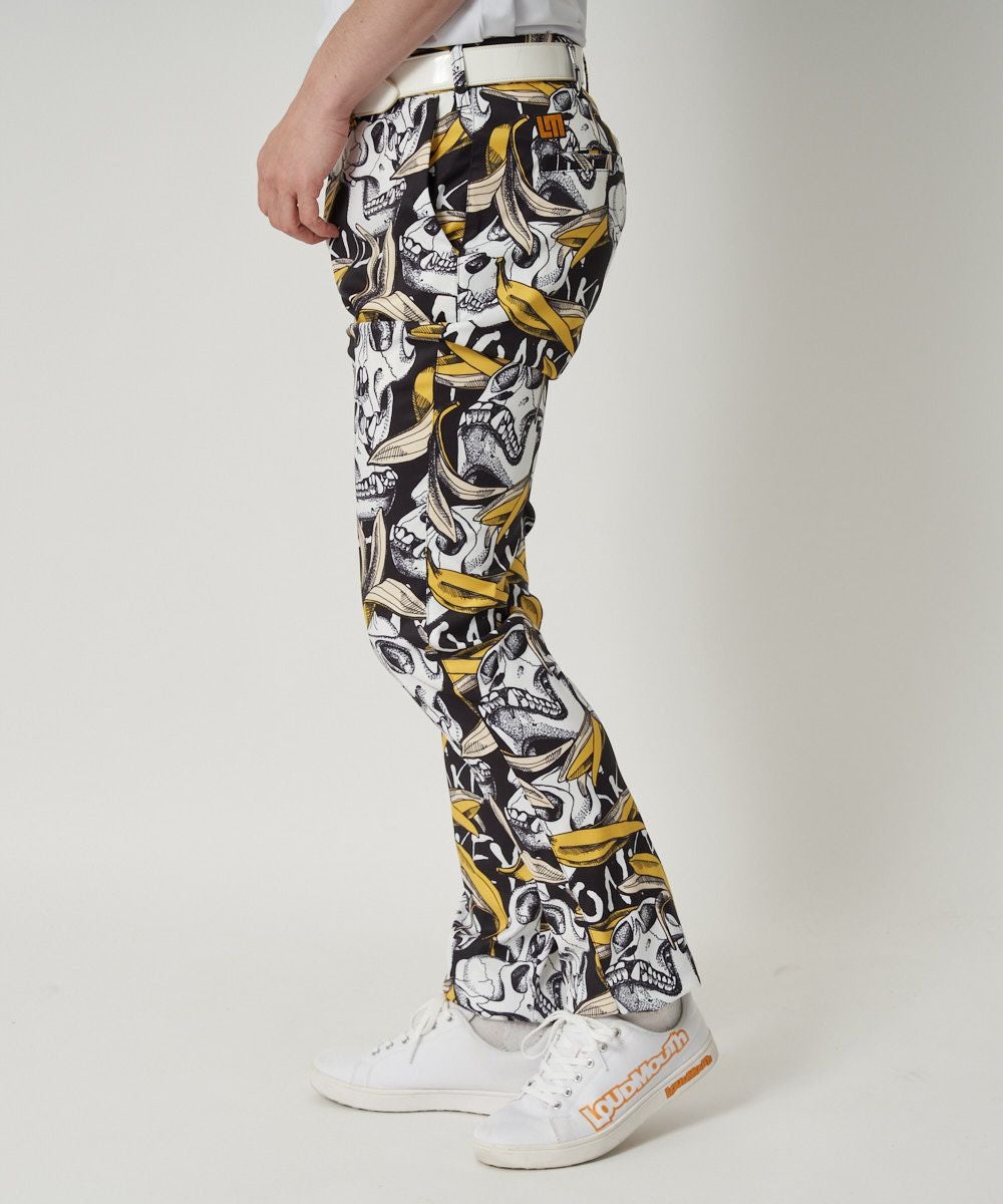 ラウドマウス ロングパンツ 春夏モデル 401 Skull Monkey メンズ ストレッチツイル 柄ロングパンツ Skull Monkey/スカルモンキー