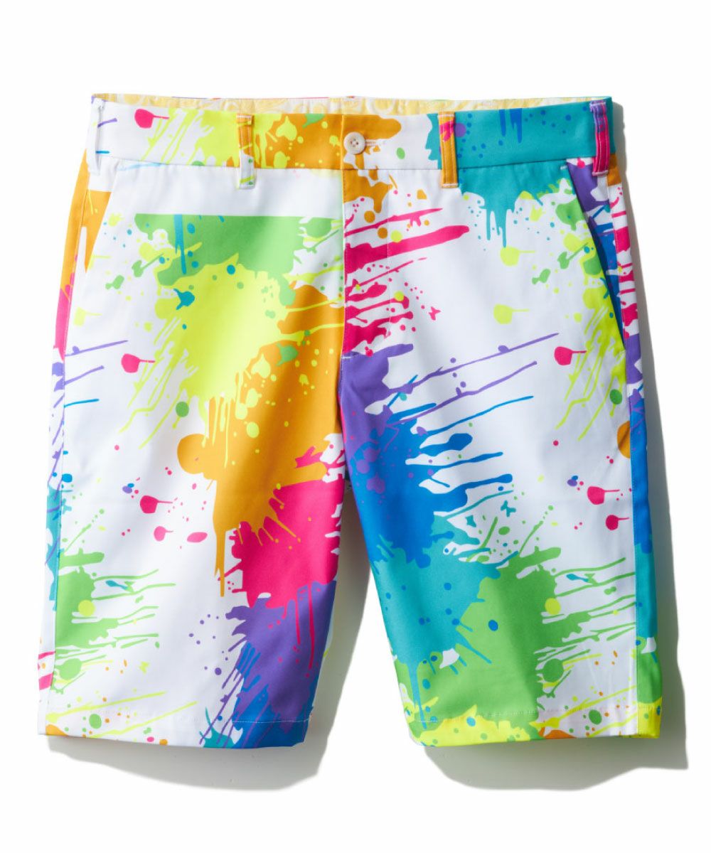 LOUDMOUTH カラフルスプラッシュプルオーバー メンズ ECOベントメッシュ 復刻柄 ショートパンツ Pink Tarzan/ピンク