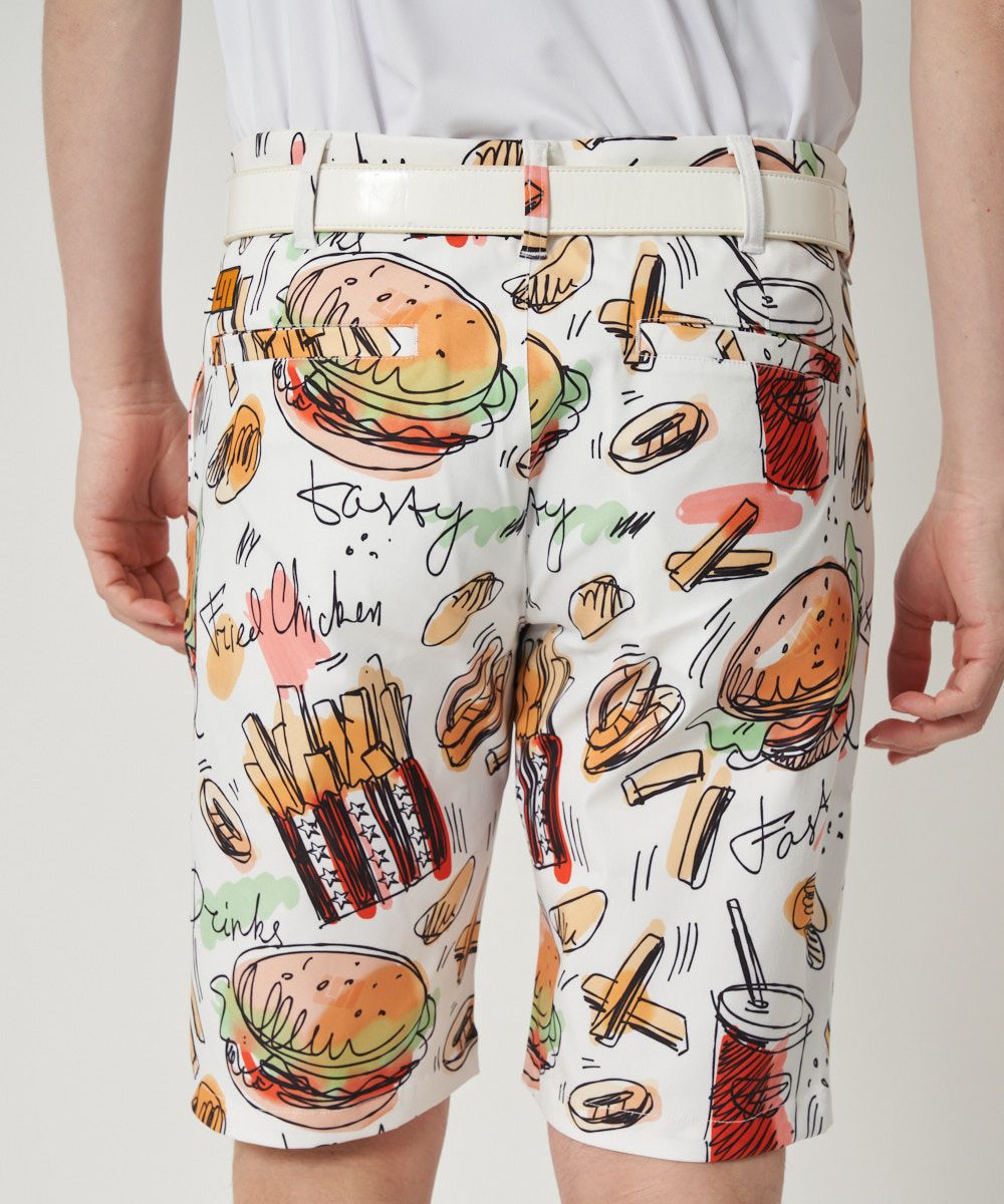 メンズ ストレッチツイル 柄ショートパンツ LM Burger/エルエム