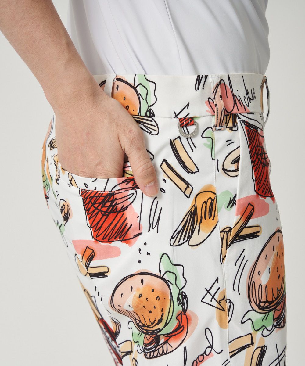 メンズ ストレッチツイル 柄ショートパンツ LM Burger/エルエム