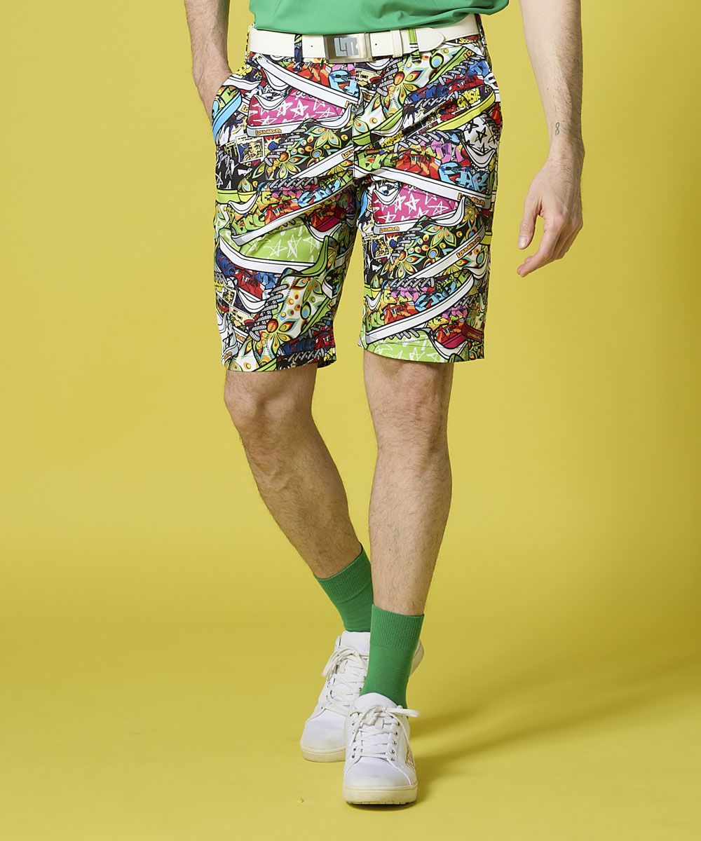 メンズ ストレッチツイル 柄ショートパンツ Loud Sneakers/ラウド
