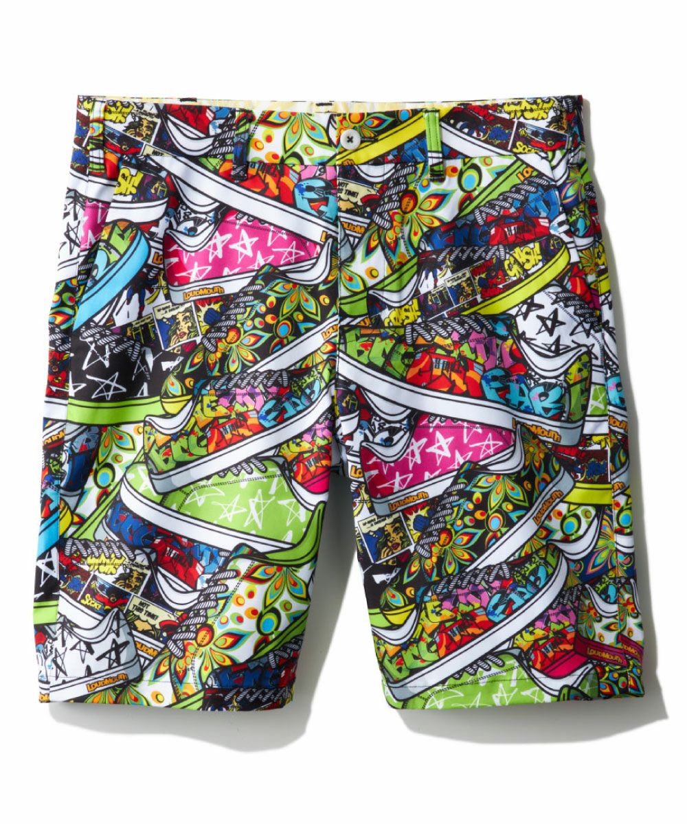メンズ ECOベントメッシュ 柄ショートパンツ Golf Trip Neon/ゴルフ