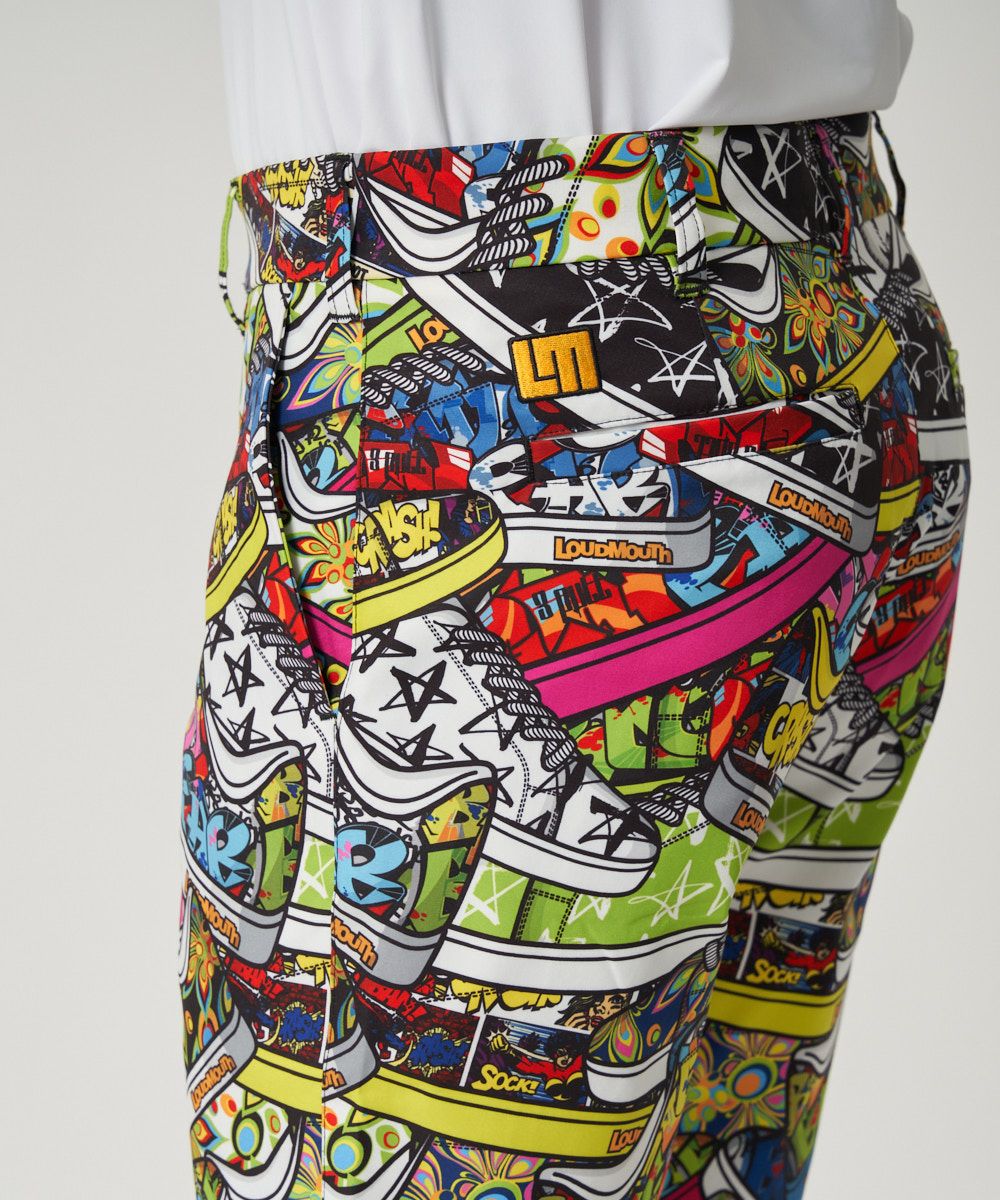 メンズ ストレッチツイル 柄ショートパンツ Loud Sneakers/ラウド