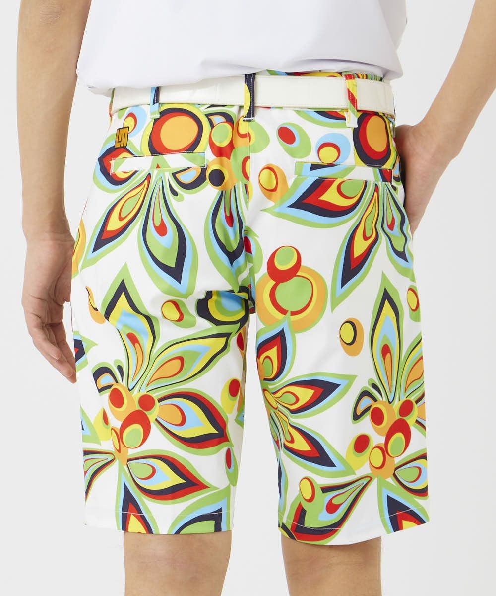 【希少】LOUDMOUTHラウドマウスショートパンツ(L)シャガデリックホワイト メンズ ストレッチツイル 柄ショートパンツ Shagadelic White/シャガ