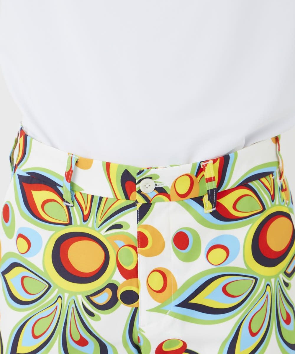 【希少】LOUDMOUTHラウドマウスショートパンツ(L)シャガデリックホワイト メンズ ストレッチツイル 柄ショートパンツ Shagadelic White/シャガ