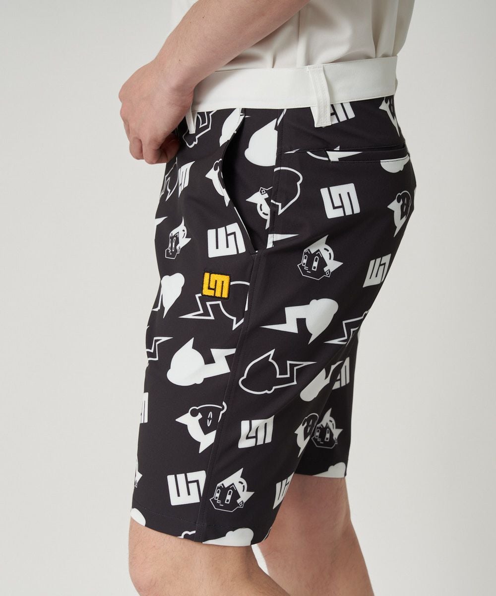 NEXT ATOM for the future メンズ 柄ショートパンツ ブラック