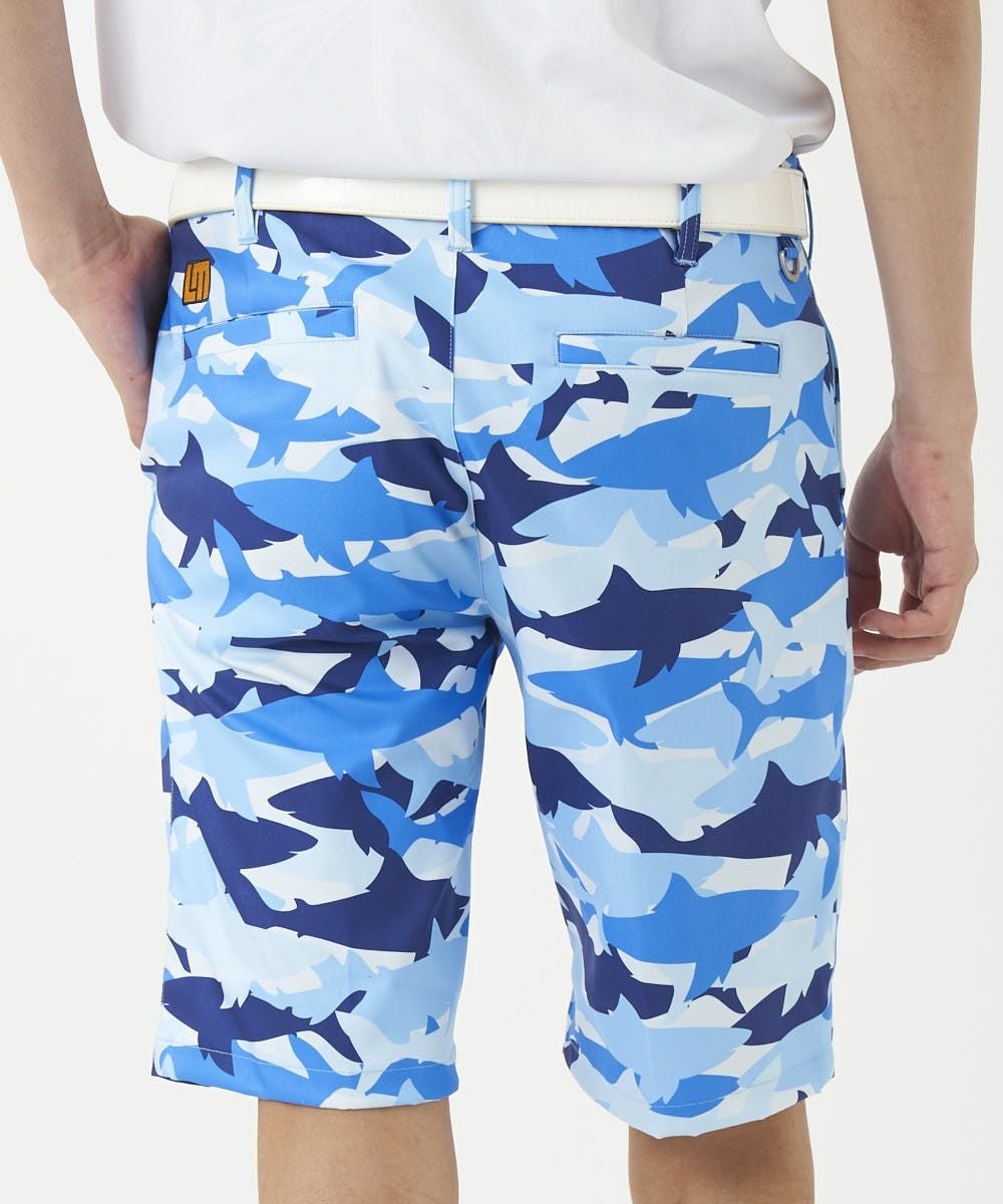 メンズ ストレッチツイル 復刻柄ショートパンツ Sharkamo/シャーカモ