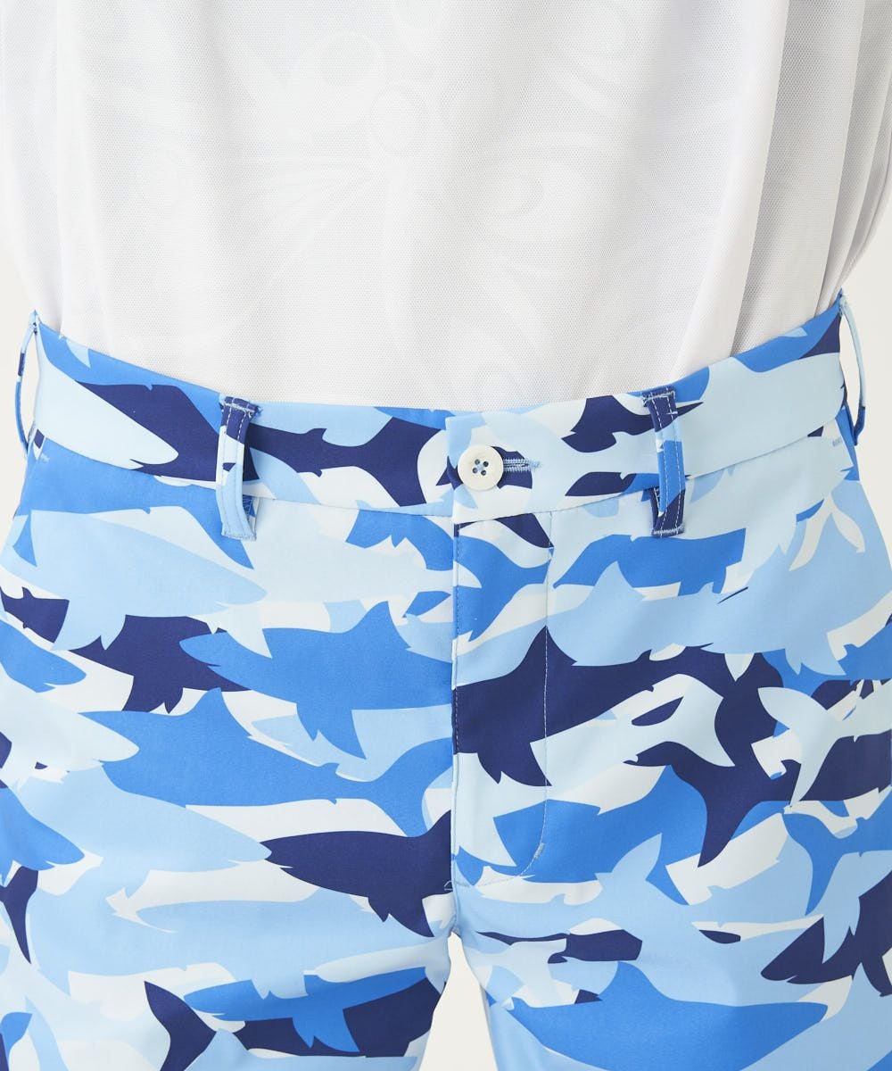 メンズ ストレッチツイル 復刻柄ショートパンツ Sharkamo/シャーカモ