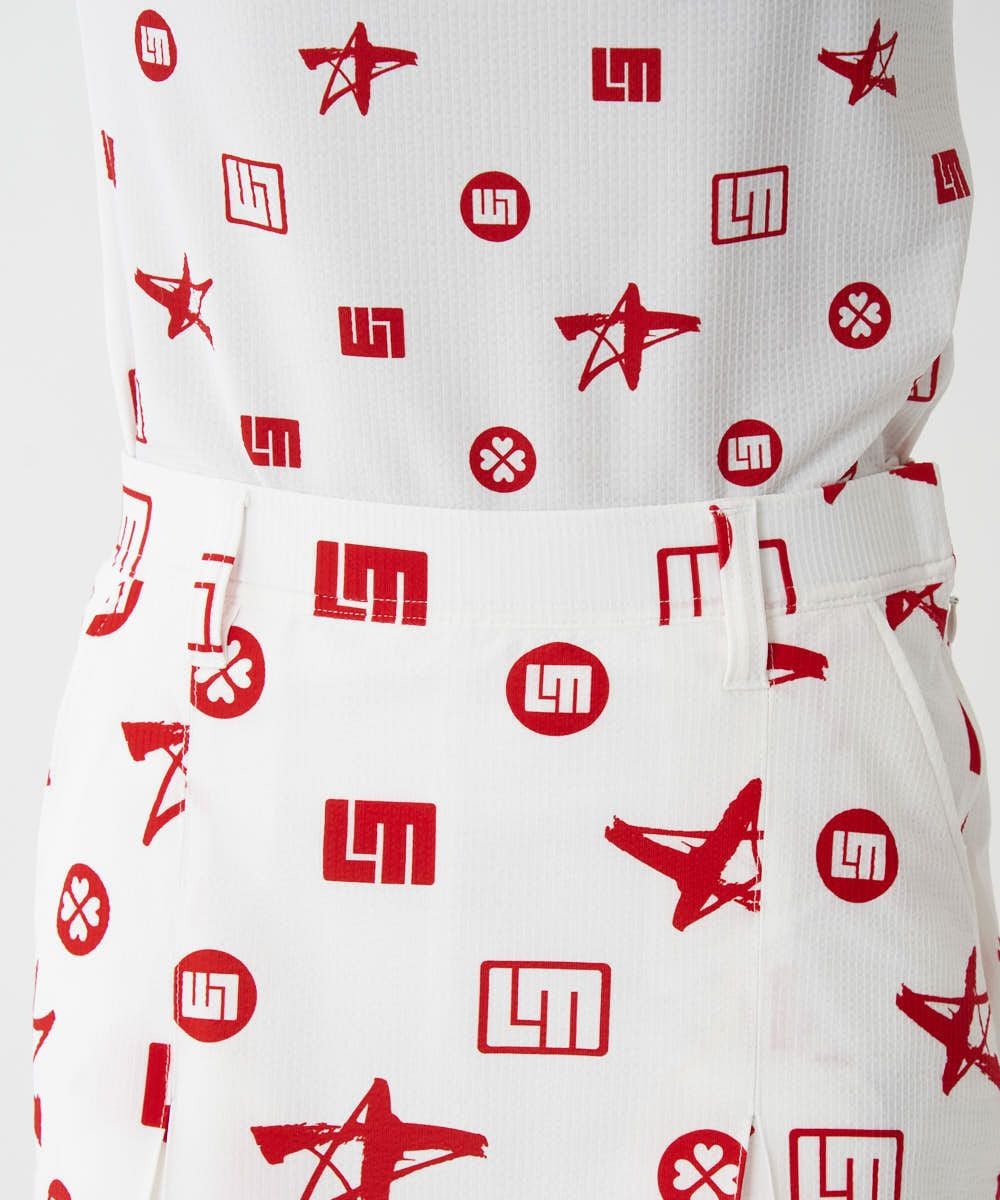 レディース ストレッチサッカー 柄スカート レッド | LOUDMOUTH JAPAN
