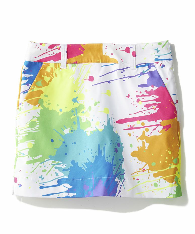 Loudmouth ゴルフスカート 396 Drop Cloth Neon M レディース ストレッチツイル 柄スカート Drop Cloth Neon/ドロップ