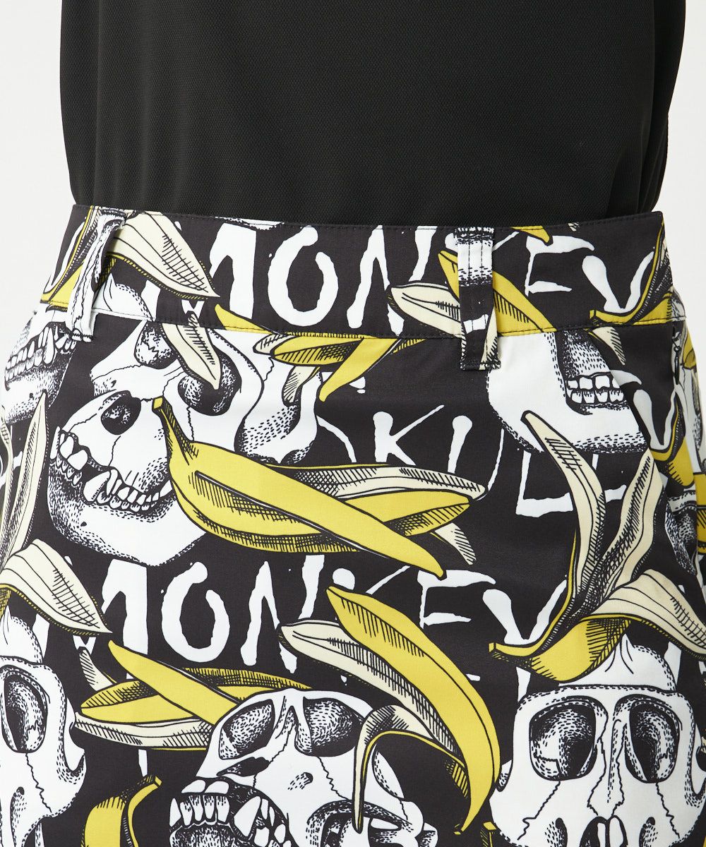 レディース ストレッチツイル 柄スカート Skull Monkey/スカルモンキー