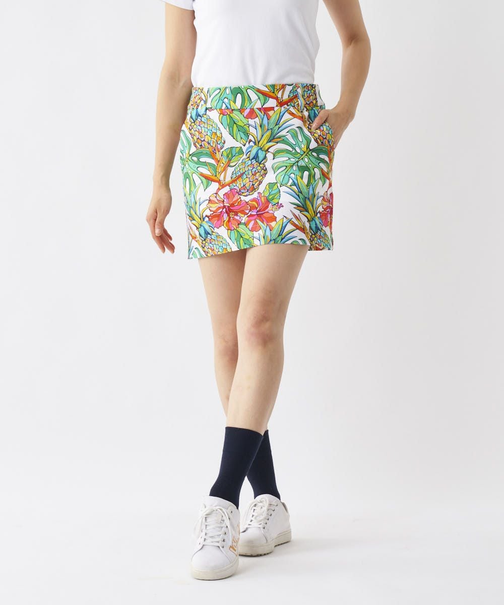 レディース ストレッチサッカー 柄スカート Tropical Pine/トロピカル