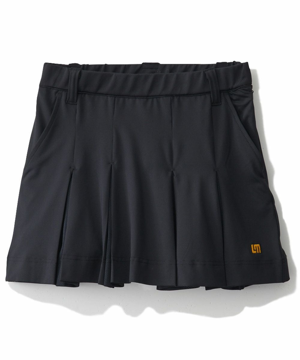 LOUDMOUTH 黒　スカート レース付き レディース ECO防透スムース 無地配色スカート ブラック | LOUDMOUTH JAPAN