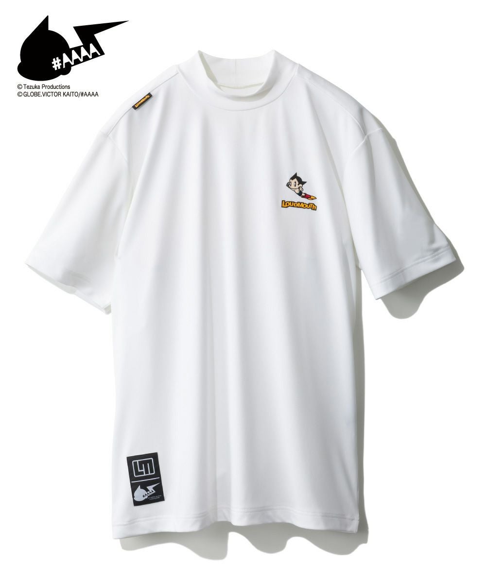 LOUDMOUTH NEXT ATOM　モックネックシャツ NEXT ATOM for the future メンズ モックネックシャツ ホワイト