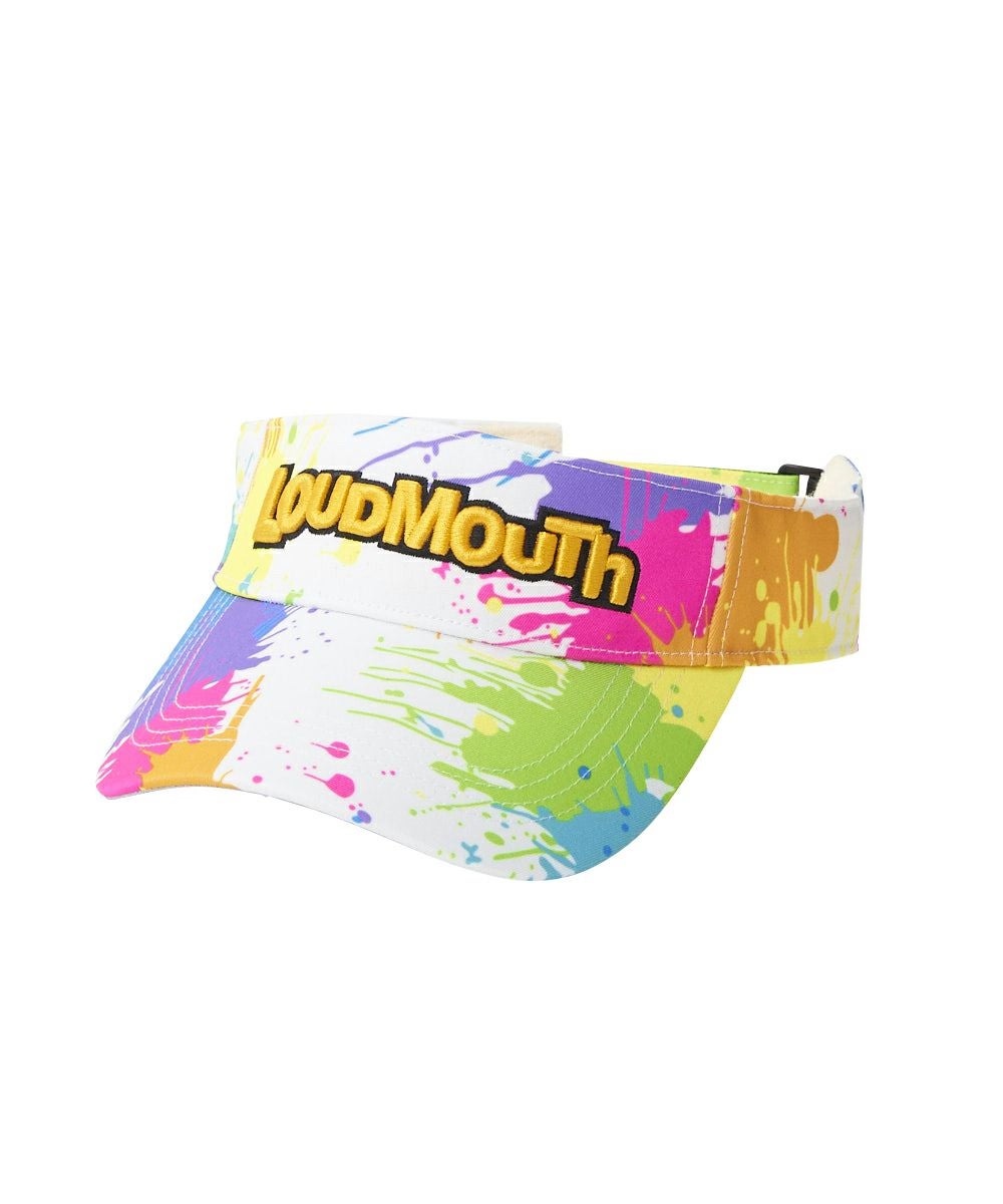 【新品】 LoudmouthポロシャツL・サンバイザーセット2026SS ユニセックス サンバイザー Drop Cloth Neon/ドロップクロスネオン