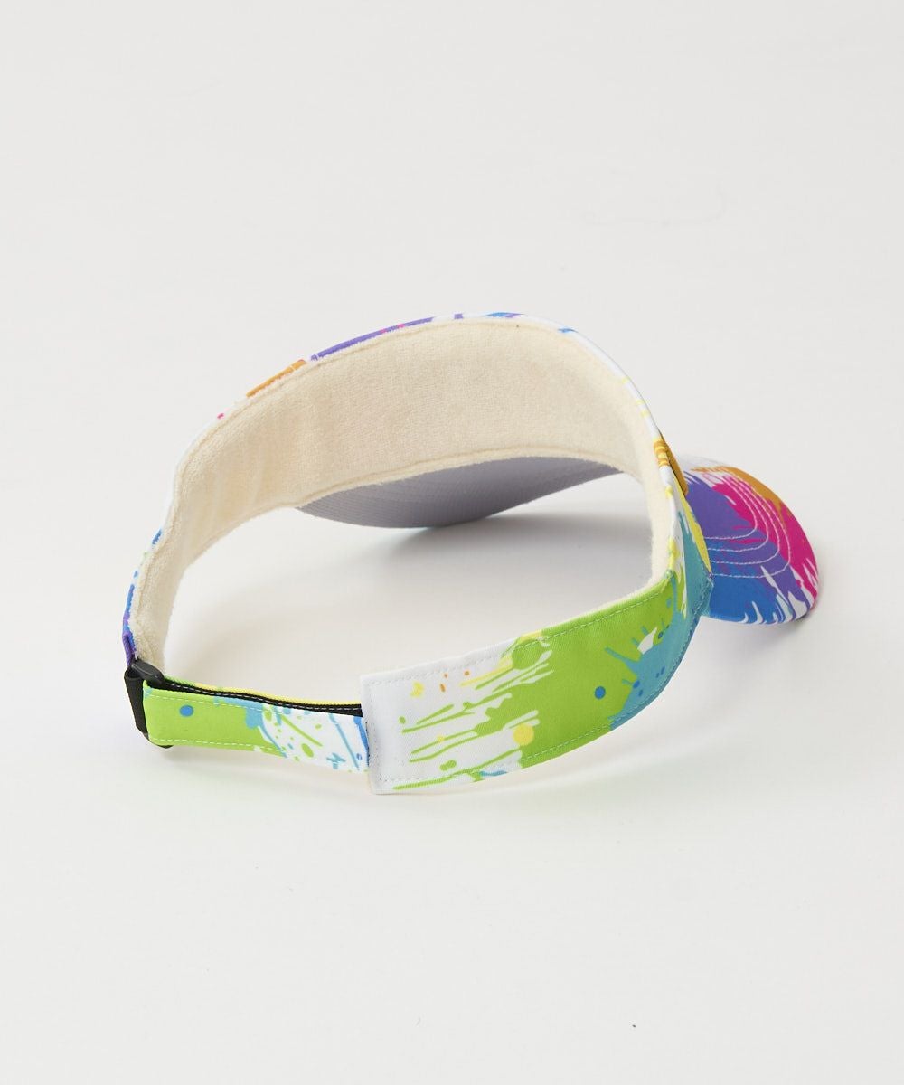 ユニセックス サンバイザー Drop Cloth Neon/ドロップクロスネオン