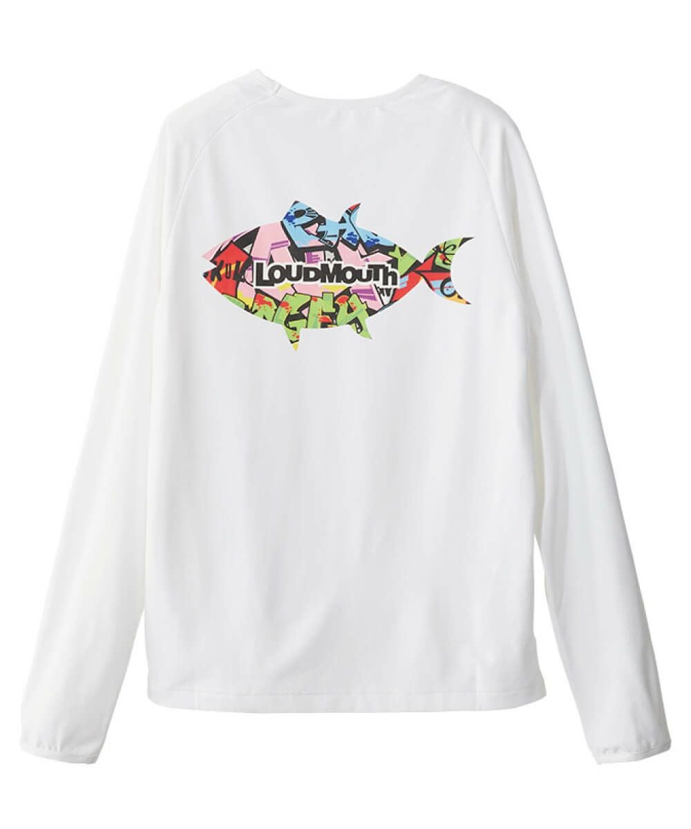 レディース フィッシュグラフィックロンT ホワイト | LOUDMOUTH JAPAN