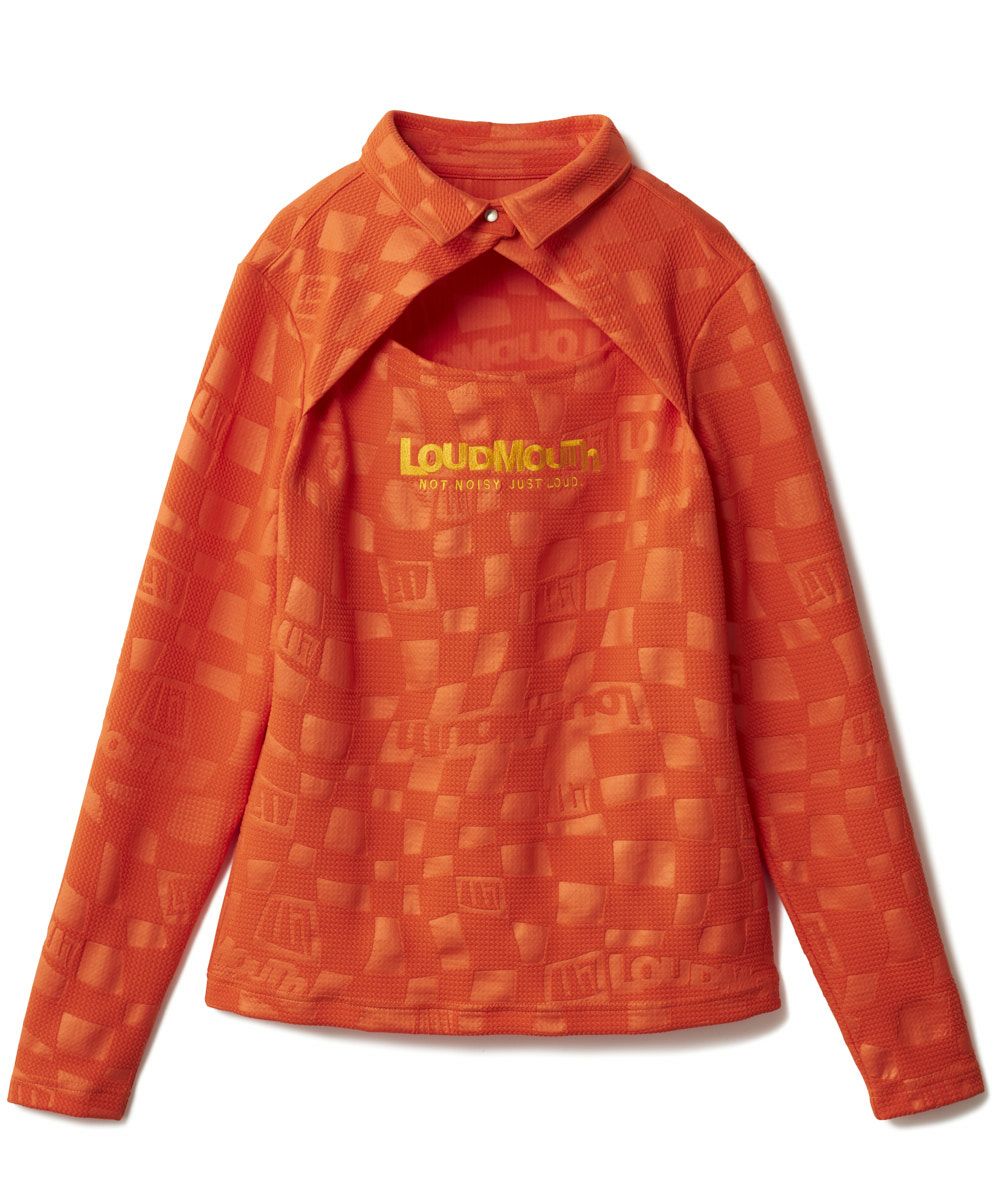 レディース ツイード調モックネックセーター ピンク | LOUDMOUTH JAPAN
