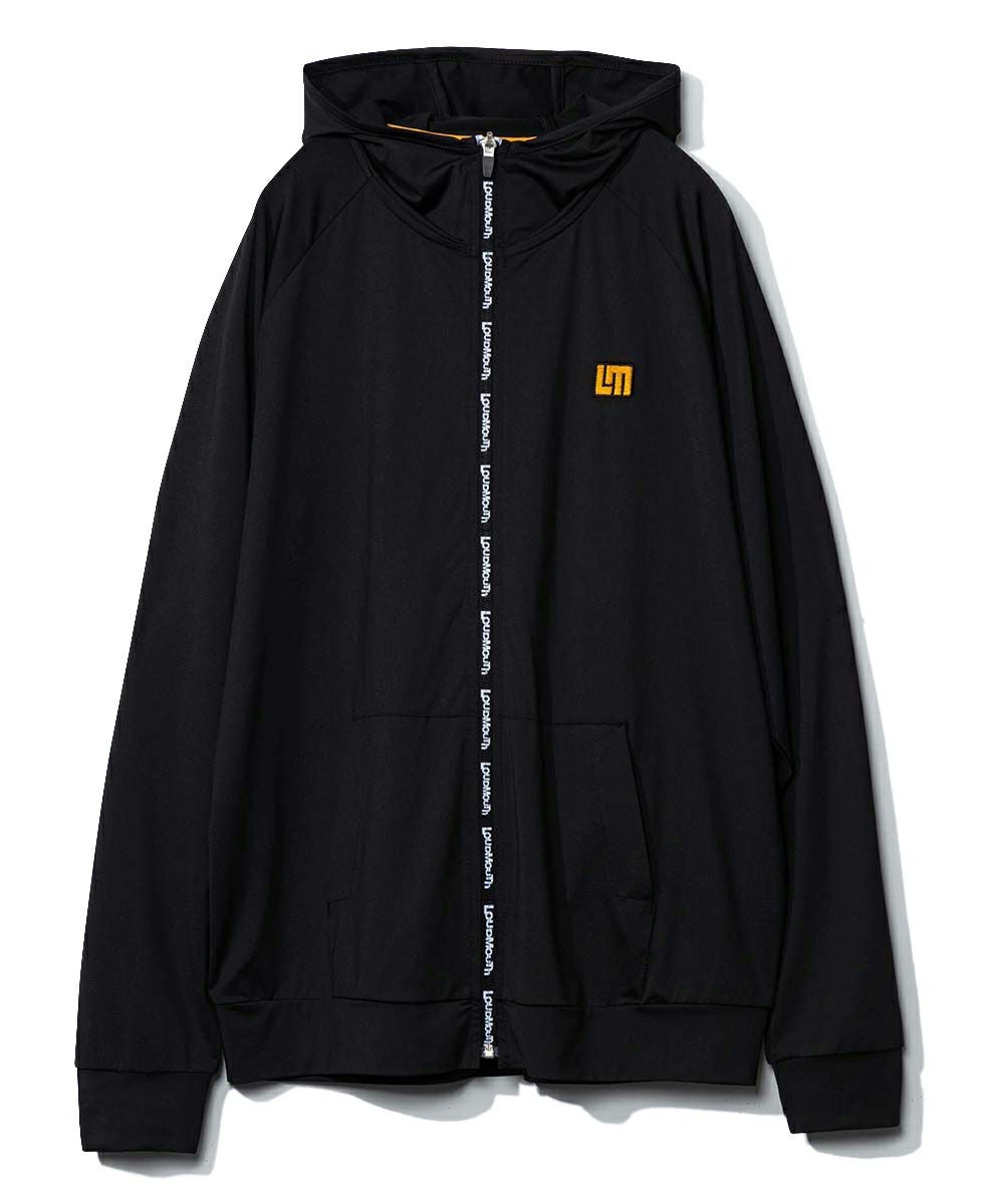 メンズ ECOベントメッシュ UVラッシュパーカー ブラック | LOUDMOUTH JAPAN