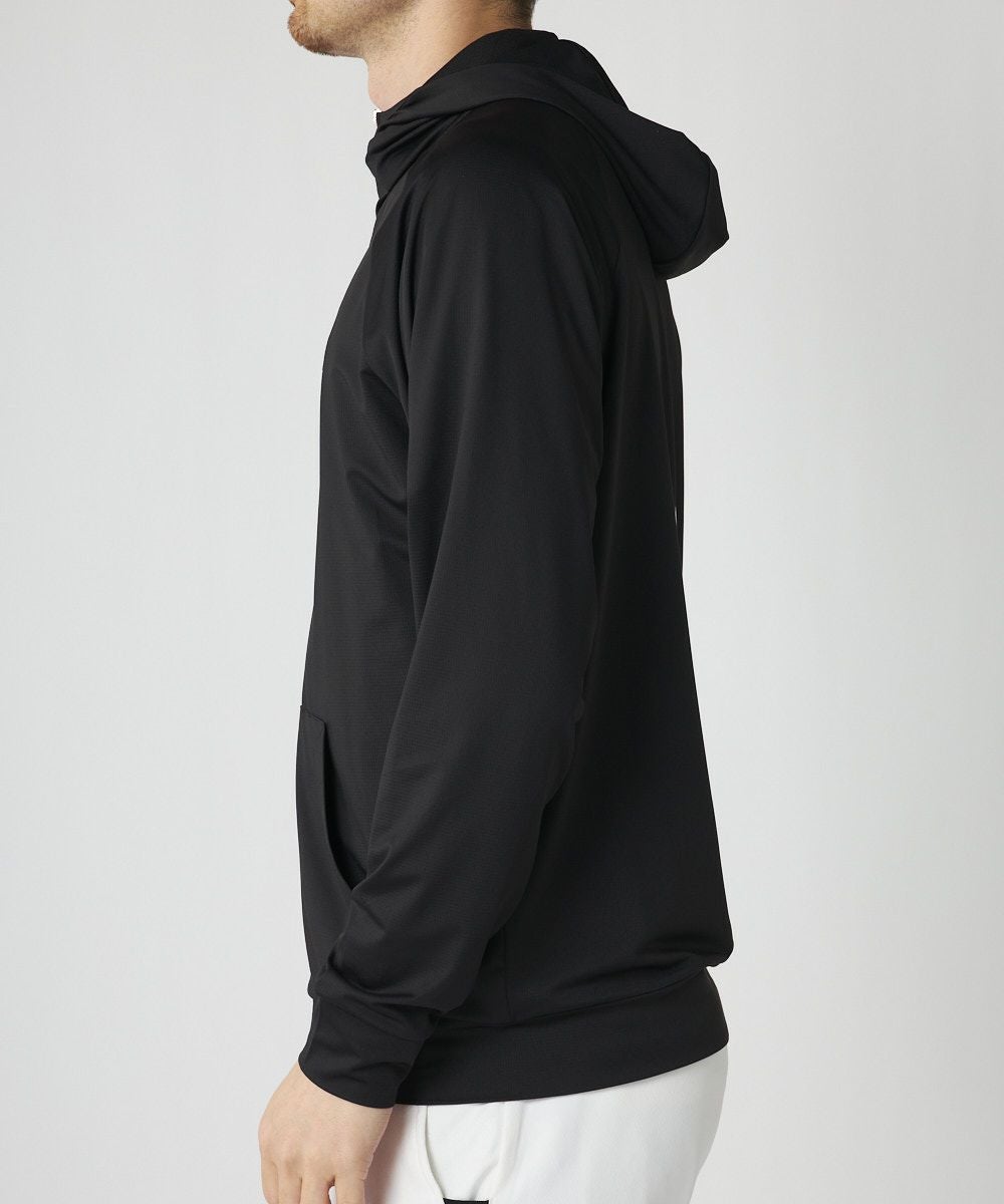 メンズ ECOベントメッシュ UVラッシュパーカー ブラック | LOUDMOUTH JAPAN