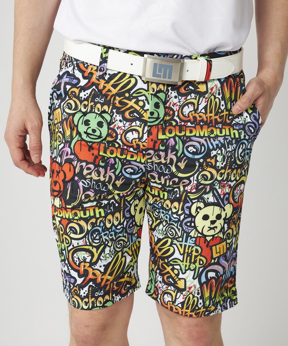 メンズ ECOベントメッシュ 柄ショートパンツ Doodle Bears