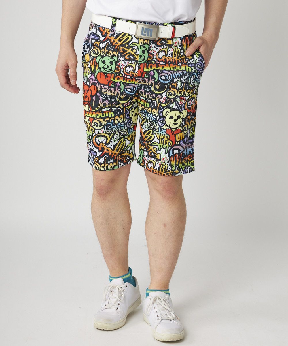 メンズ ECOベントメッシュ 柄ショートパンツ Doodle Bears