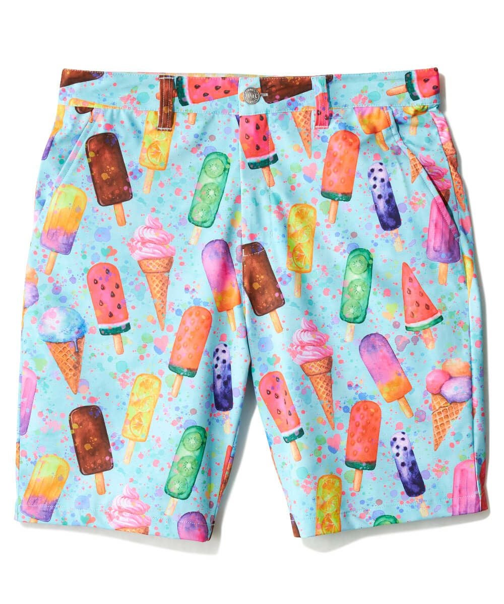 メンズ ECOベントメッシュ 柄ショートパンツ Happy Ice Cream/ハッピー